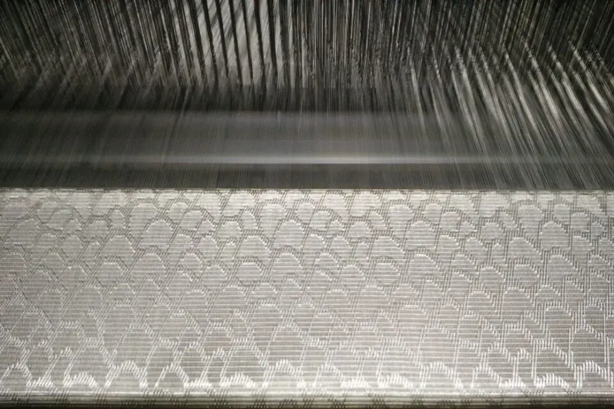 Weaving at the woven vinyl production base in Zhejiang